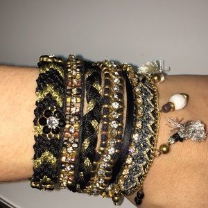 Authentic Black & Gold Hipanema Bracelet